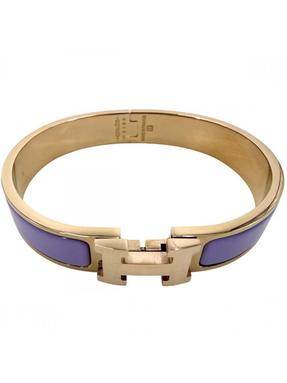 Hermes Bangle Click PM Bracelet Purple Pink Gold